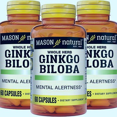 Amazon.com: MASON NATURAL Ginkgo Biloba - Improve Mental Alertness,  Supports Optimal Brain Function, Herbal Supplement, 60 Capsules (Pack of 3)  : Health & Household